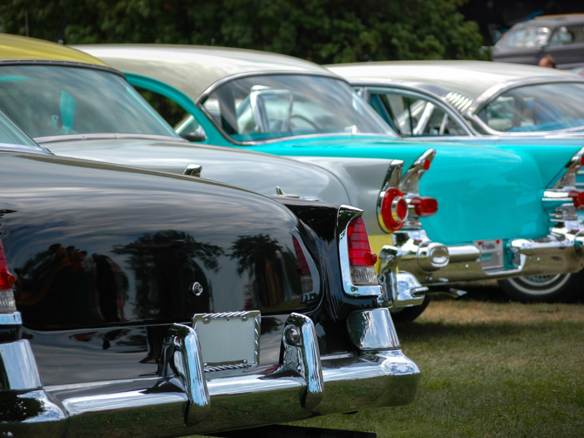 classic cars at car show with classic car insurance from sandbox