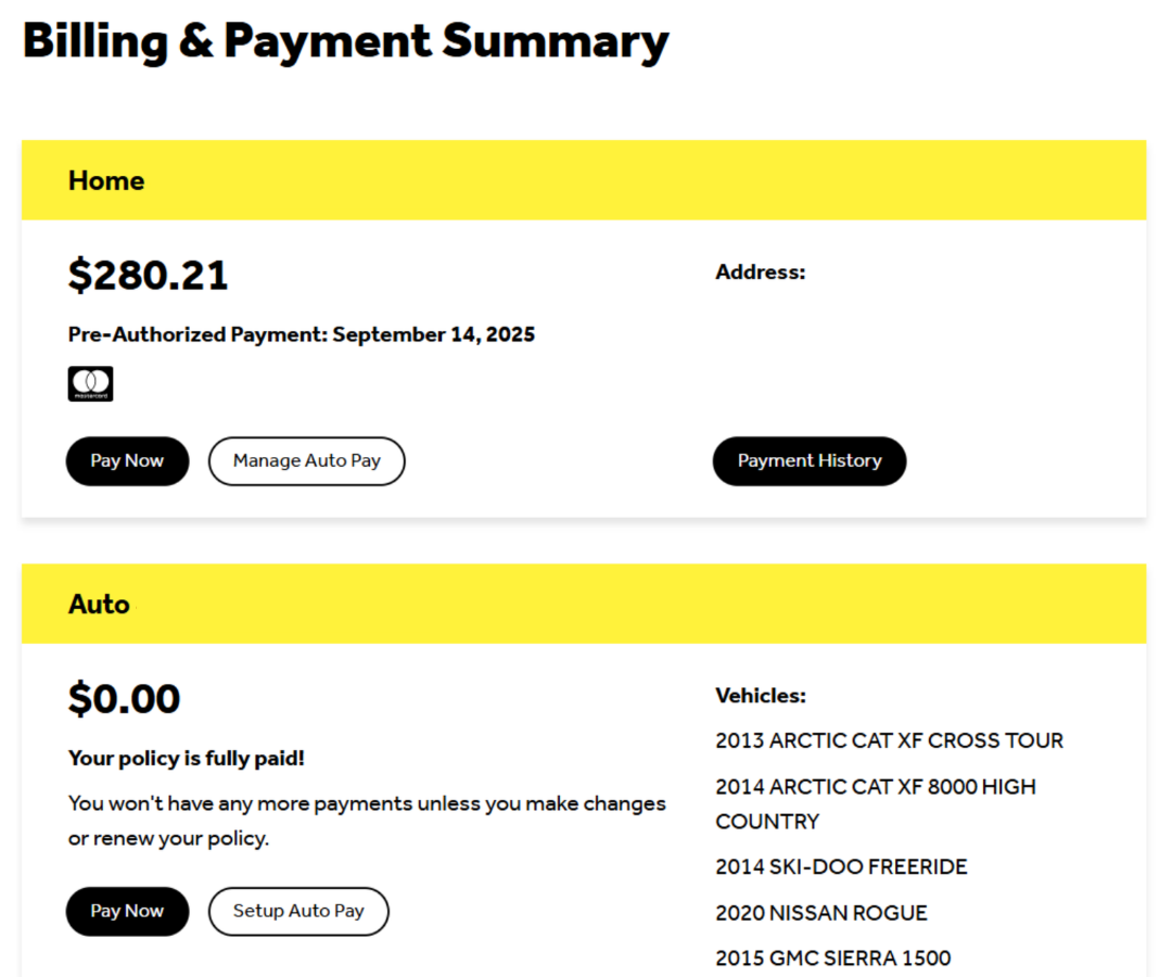 Make a payment in the Service Hub
