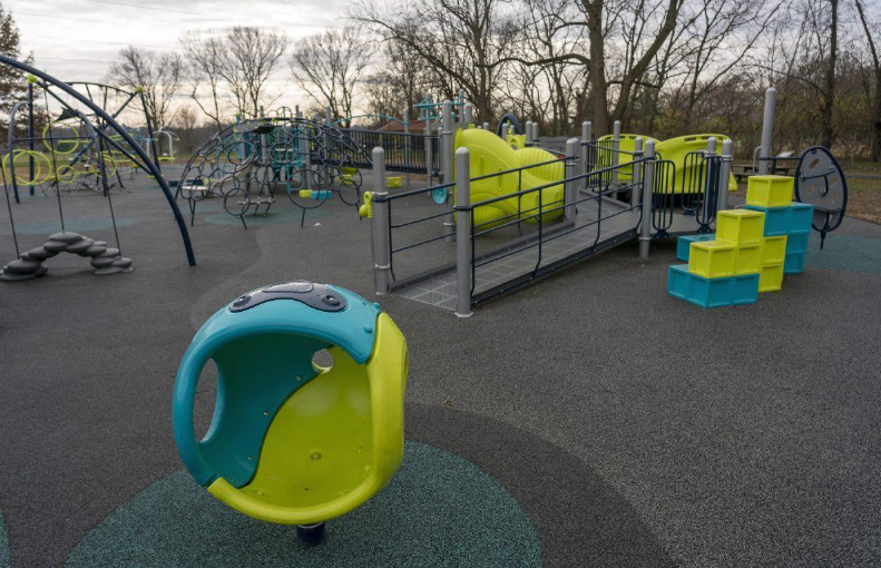 Concept of the playground project plan from Maude Burke Elementary School in Melfort, SK, reflecting the community’s vision for a fully inclusive, accessible play space. 